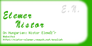 elemer nistor business card